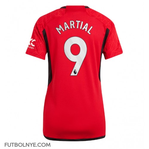 Camiseta Manchester United Anthony Martial #9 Primera Equipación para mujer 2023-24 manga corta